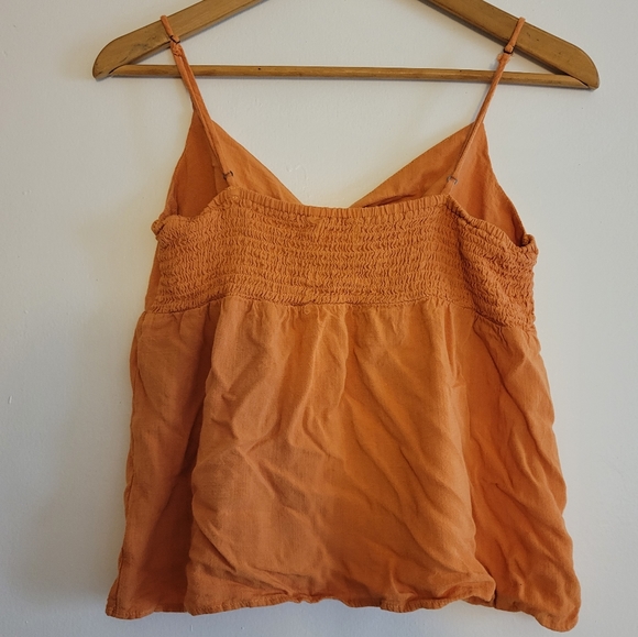 Becaal Women's Orange Button Up Tank Top Size Small - Picture 2 of 4